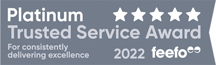 Feefo Platinum Trusted Service Award 2022